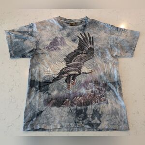Vintage The Mountain Tie-Die 1997 Ted Blaylock Eagle Shirt Men's Lg Made In USA
